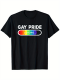 Men's T-Shirt Gay Pride Vibrant Rainbow Spectrum Loading Progress Bar