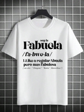 Men's T-Shirt Bold Black Lettering With Playful Typography Describing Linguistic Meaning Statement