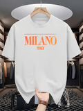 Men's T-Shirt Milano Italy Simple Bold Letters Fashion T Shirt