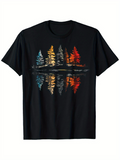 Men's T-Shirt Colorful Reflections With Autumn Trees And Serene Mountain Lake