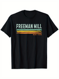 Men's T-Shirt Freeman Mill With Bold Retro Lines New York Shirt