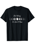 Men's T-Shirt Dont Worry Its Just A Phase Glowing Crescent Moons Under Night Sky Lunar Phases T Shirt