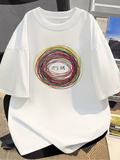 Men's T-Shirt Its Ok Multicolor Scribble Lines On White Background T Shirt