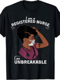 Men's T-Shirt I Am A Registered Nurse Wearing A Mask With Bold Unbreakable Spirit Female