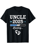 Men's T-Shirt Uncle 2025 Loading Bar With Cute Baby Feet T Shirt