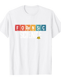 Men's T-Shirt Colorful Lettered Boxes With Crime Scene Tape Text Forensic Science