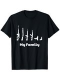 Men's T-Shirt My Family Silhouettes Of Guns And Weapons Collection T Shirt