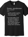 Men's T-Shirt Down Syndrome Definition With Words Promoting Understanding And Appreciation
