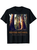 Men's T-Shirt Redwood National Park California Sunlight Through Ancient Giant Trees