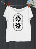 Men's T-Shirt Good Thoughts Become Good Things With Wavy Lines And Two Simple Flowers