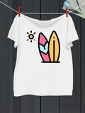 Men's T-Shirt Sunny Beach With Playful Pastel Colored Surfboards