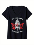 Men's T-Shirt The True North 1867 Canada Strong And Free Vintage Red Maple Leaf