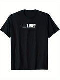 Men's T-Shirt ... Line Question Text Minimal Black Shirt