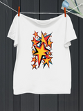 Men's T-Shirt Colorful Energetic Explosion With Bright Shining Pop Art Stars
