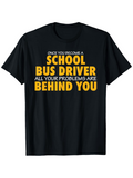 Men's T-Shirt Once You Become A School Bus Driver All Problems Are Behind You Black T Shirt