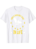 Men's T-Shirt God Is Your Only Guide In Life Radiant Faithful Doves With Golden Rays Symbol Dove