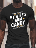 Men's T-Shirt Bold Statement With Playful Fun Loving Lettering Arm Candy