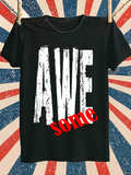 Men's T-Shirt Distressed Bold Letters With Red Typographic Overlay Awesome