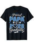 Men's T-Shirt Proud Papa Of A Twenty Twenty Six Graduate With Heart And Diploma Accents