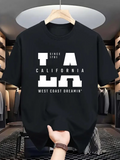 Men's T-Shirt California Summer City Dreaming With Logo Text Street Vibes LA