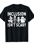 Men's T-Shirt Inclusion Isnt Scary Happy Halloween Friends And Ghost Characters