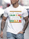 Men's T-Shirt Color Is Not Should Be Vibrant Letters And Small Icons T Shirt
