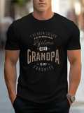 Men's T-Shirt Lifetime Favorite Grandpa Saying Bold Lettered Black Shirt