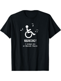 Men's T-Shirt Warning Musical Notes And Wheelchair Icon Shirt