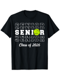 Men's T-Shirt Class Of 2026 Senior With Overlapping Tennis Ball Graphic