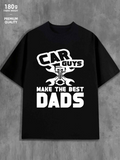 Men's T-Shirt Car Guys Make The Best Dads Wrenches Piston Tools On Black Shirt