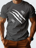 Men's T-Shirt Wild Energy Ripped Through Deep Scratch Mark