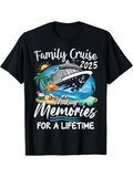 Men's T-Shirt Family Cruise 2025 Making Memories For A Lifetime Colorful Ocean Sunset Cruise Ship