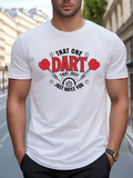 Men's T-Shirt That One Dart With Red Fletching Surrounded By Stars And Aiming Lines Dart
