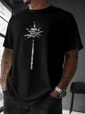 Men's T-Shirt Reflections And Text Design With Modern Urban Skyline
