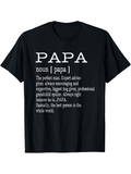 Men's T-Shirt Papa Noun Expert Advice Definition Typography On Classic Black Shirt