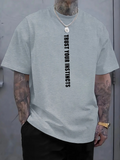 Men's T-Shirt Trust Your Instincts Bold Vertical Text On Plain Fabric Tshirt