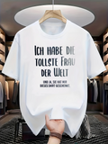 Men's T-Shirt Funny German phrase "Ich Habe Die Tolle Frau Der Welt"