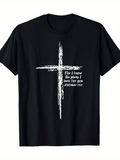 Men's T-Shirt For I Know The Plans Jeremiah 2911 Grunge Textured White Cross
