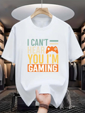 Men's T-Shirt I Cant Hear You Im Gaming Colorful Text With Orange Gamepad Icon