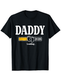 Men's T-Shirt Daddy Loading Bar With Baby Footprints And Year 2026