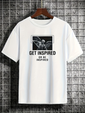 Men's T-Shirt Get Inspired Or Be Inspired Minimalist Marble Statue Under Box Frame
