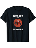 Men's T-Shirt Support Your Local Farmers Vintage Red Tractor Graphic