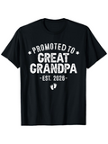 Men's T-Shirt Promoted To Great Grandpa With Est 2026 And Tiny Footprints