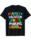 Men's T-Shirt Bright Playful Letters And Sun Motif Holiday Vacation Shirt