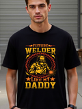Men's T-Shirt Future Welder Surrounded By Sparks And Fire With Welding Tools