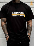 Men's T-Shirt Whatever Bold Typography With Overlapping Yellow Accent Letters T Shirt