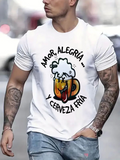 Men's T-Shirt Foamy Mug With Cold Refreshing Beer Cup Illustration