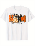 Men's T-Shirt Orange Floral Lettuce Surrounded With Cartoon Animal Character Text