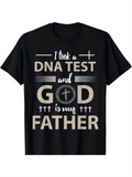 Men's T-Shirt I Took A DNA Test And God Is My Father Minimalist Cross Print T Shirt