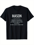 Men's T-Shirt Mason Problem Solver With Wizard Miracle Worker Qualities T Shirt